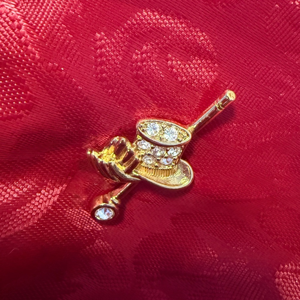 Avon 1996 New Years Tophat Cane Gloves Tack Pin